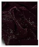 telas luminosas, Tela de poliéster con purpurina 114 cm ancho for coser, hecha a mano, multicolor(M 5)