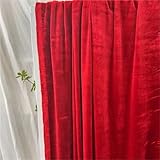 Tela de terciopelo burdeos para vestidos formales, decoración de bodas, fiestas, tela de tela hecha a mano, material de algodón para coser (rojo, 100 x 175 cm)