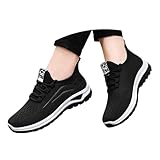 TBloevwlh Elegantes y cómodas zapatillas de mujer sin cordones, para entrenar, verano, slip-on, zapatillas de terciopelo, anchas, para diabéticos, tejidas, zapatillas de senderismo, zapatos de malla