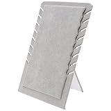 Uonlytech Estante Organizador de Joyas para Collares y Pulseras Soporte Expositor Colgante de Terciopelo Gris Hielo Organizador de Almacenamiento Compacto para Accesorios Bijouterie
