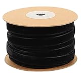 DECHOUS Cinta de Poliéster Negra para Regalos Textura de Terciopelo, Resistente a Arrugas y Fácil de Cortar, Adecuado para Adornos y Suministros para Fiestas