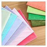 RAGOPILEN Tela Tela de Terciopelo por Yarda, Tela de Terciopelo Polar de Felpa Artesanal for tapicería, Cuadrados de 50 x 50 cm, Multicolor(White 2)