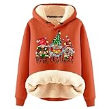 Sudadera con capucha de Navidad para mujer, forro de Navidad, sudadera con capucha para mujer, impresión 3D, sudadera cálida con capucha, cómoda de terciopelo, sudadera navideña de invierno, Navidad