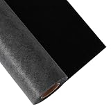 BENECREAT Hojas de fieltro de terciopelo negro de 5,5 m x 294 mm, hojas de tela de fieltro de poliéster de 0,5 mm de grosor para manualidades, bricolaje y proyectos de costura