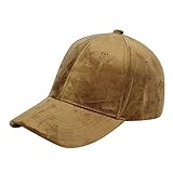 Gorra de terciopelo para hombre – Gorra para hombre de béisbol, anti UV, sombrero de visiere flexible, sombrero deportivo, color liso, sombrero clásico, minimalista, caqui, Talla única