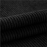 Tela de pana a rayas de color sólido para coser, ropa, camisas, mamelucos, vestidos, chaquetas, suéteres, sofás, almohadas, por medio metro, tela para coser (negro)