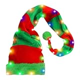 Sombreros De Navidad Luminosos - Sombrero De Navidad Vestida - Sombrero De Vacaciones Rayas Accesorios De Foto Para Sombrero De Año Nuevo, Gorro De Navidad Para Y Adultos, Medias De Navidad - Sombrero