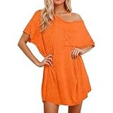 Vestido De Dormir Minimalista, Color Sólido Neutro, Escote En V, Tela Transpirable, Ropa Ligera para Uso Interior Femenino