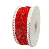 Cinta ancha de terciopelo – 10 yardas de adorno de corona de Navidad roja | Cintas vintage, para bodas, repisas, manualidades, vacaciones, fiestas, cocina, hogar