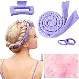 Rizador Sin Calor para Cabello,Rizador Pelo Sin Calor Terciopelo Ondas Pelo Sin Calor Heatless Curlers Con Clip de Pelo Cinta de Pelo para Hacer Ondas Diadema Rizador Sin Calor para Cabello Largo
