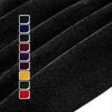 Tela elástica de terciopelo negro de 63 pulgadas por 1 yarda, tela elástica de poliéster suave y brillante para costura, tapicería, ropa, disfraces y manualidades