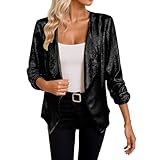 Generisch Chaqueta bomber para mujer, chaqueta corta con purpurina, chaqueta de otoño, chaqueta de terciopelo coral, chaqueta de entretiempo, ligera, cuello alto, ropa de exterior, abrigo corto