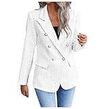 Generisch Traje de trabajo elegante para mujer con bolsillo frontal abierto, Wh2., S