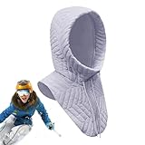Calentadores de cuello para hombre, cuello de moto | Polainas de cuello gruesas resistentes al viento, bufanda de moto impermeable para hombre, Gris, Ver descripción