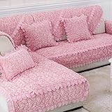 SVIO-SOFACOVER - Funda de sofá de felpa caqui, protector de sofá de encaje para mascotas, perro, moderno, protector de muebles para el hogar, una pieza, 71,12 x 71,12 cm