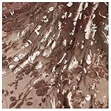 TSWNG Tela de terciopelo aplastado de 3 m x 140 cm, venta por metros, tela de terciopelo transparente, estampado floral, tejidos brillantes para coser, tela de felpa de terciopelo, decoración para