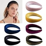 SIMIN 6 Piezas Hard Headbands, Diademas De Esponja De Terciopelo Pelo Antideslizante Accesorios de Pelo para Mujeres