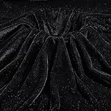 NBEADS 2 m Tejido de poliéster suave, 1,6 m Tejido de terciopelo al metro ligero y suave para ocio creativo Costura, Trajes Ropa y muebles, Negro