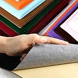 1 forro de fieltro autoadhesivo de tela de terciopelo para sofá, mesa, silla, coche, joyero, cajón, papel pintado, tela de papel para coser (01 negro, 50 x 50 cm)