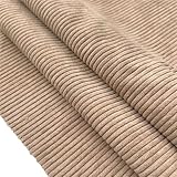 Tela para coser terciopelo con rayas táctiles, tela de pana, color sólido, 1 x 1,5 m, para coser mujeres y niñas, mameluco, chaqueta, ropa de otoño, manualidades, materiales de algodón (marrón claro