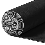 BroLuka 50 x 150 cm Fieltro autoadhesivo, parte posterior adhesiva para forro de cajón y bricolaje, tacto aterciopelado suave (Negro)