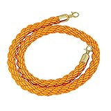 Soportes de cuerda de terciopelo de alta calidad con ganchos dorados pulidos, paquete de 2 barreras de control de multitudes trenzadas de cáñamo para fiestas de alfombra roja, cines, eventos