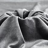 MaiMaiSuan Tela de terciopelo gris por yarda, 1 yarda de 60 pulgadas de ancho, tela de terciopelo suave y elástica para tapicería, funda de sofá, silla, costura, disfraces, manualidades, cortina