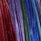 Tela para coser 1 pieza de terciopelo coreano con purpurina elástica por metro para ropa, vestido de noche, Cheongsam, hecho a mano, tela de terciopelo para costura, material de algodón rojo (11 negro