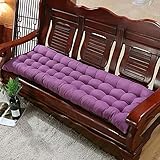 Cojín grueso para banco de exterior, 120 x 48 cm, cojín rectangular para silla de jardín, cojín de asiento suave para bancos de metal y madera de 2 o 3 plazas, accesorio de patio resistente a la