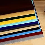 VERIDIANFLOW Tela flocada autoadhesiva Tela de terciopelo for bricolaje Revestimiento de caja de joyería Revestimiento de caja de regalo Arte y artesanía Tela de pared de color sólido Fondo(10 Red)