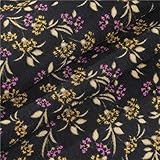 Tejido de pana, Tela de pana de poliéster con impresión digital for manualidades, color café, negro, 100-300 cm x 150 cm(Black,100CMx150CM)