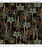 Minerva Exclusive Island Retreat - Tela estampada con plantas - Impresión POD bajo demanda - por metro