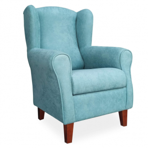 sillon de terciopelo turquesa